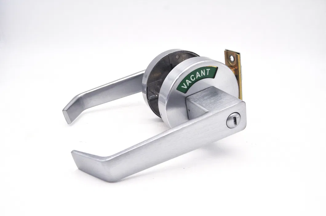 Aluminum Privacy Leverset Door Handle with Indicator Bathroom Lock