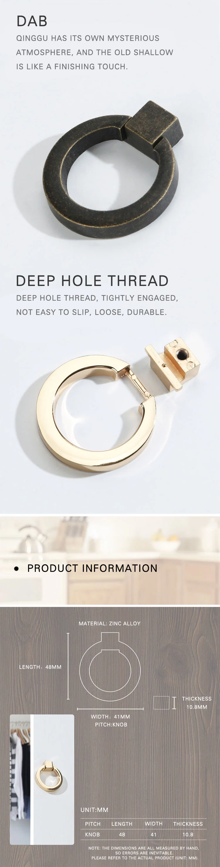 Vintage Customized Kitchen Cabinet Handle Door Knob Gold Metal Zinc Alloy Brass Chrome Furniture Round Single Hole