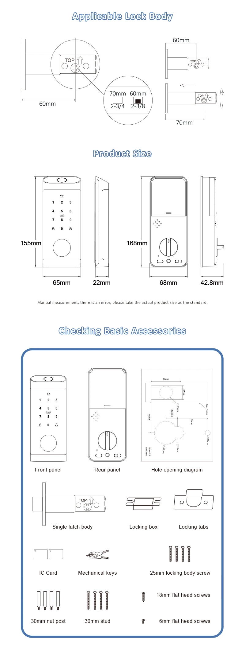 Smart Home Tuya APP Control Door Lock Intelligent Fingerprint Key Password Card Smart Door Lock