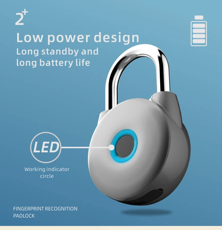 Rechargeable USB Quick Unlock Smart Biometric Thumbprint Padlock Fingerprint Padlock Smart Lock