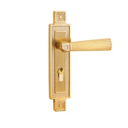 European Style Design High Quality Gold Door Handle Door Lock Brass Door Handle Lock