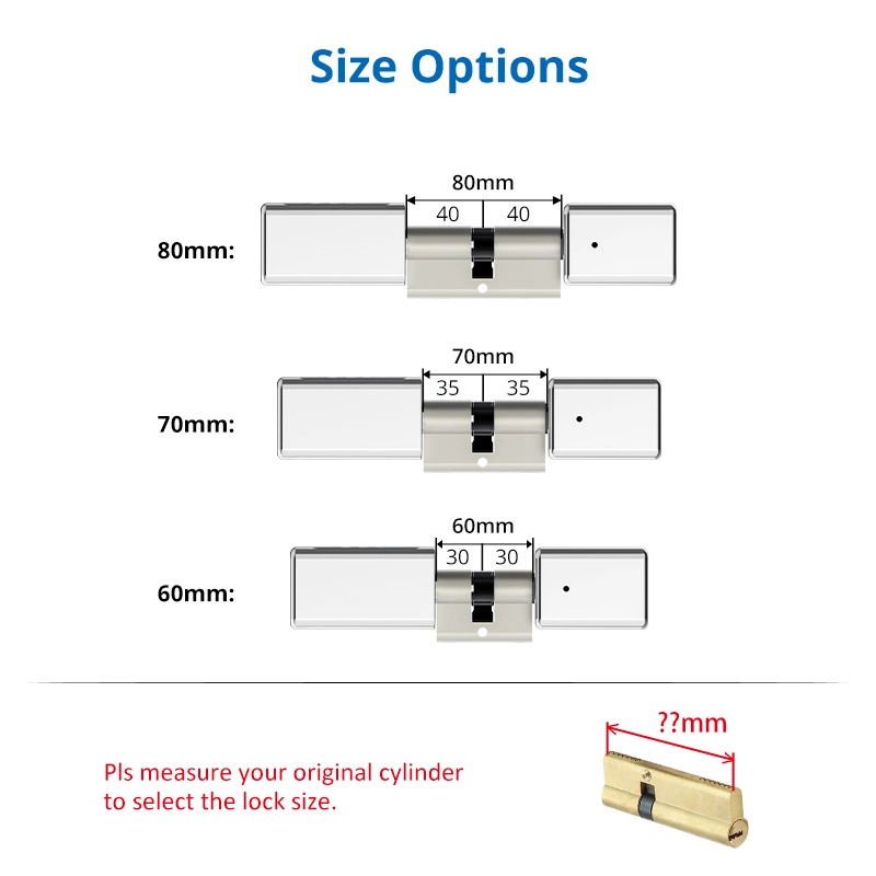 RFID Card Keyless Electronic Digital Cylinder Smart Door Lock with Ttlock APP