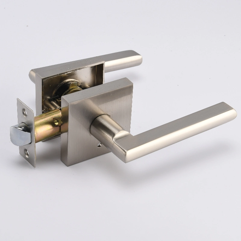 Privacy Door Handle Easy Open Locking Set Satin Nickel Door Lock Door Hardware