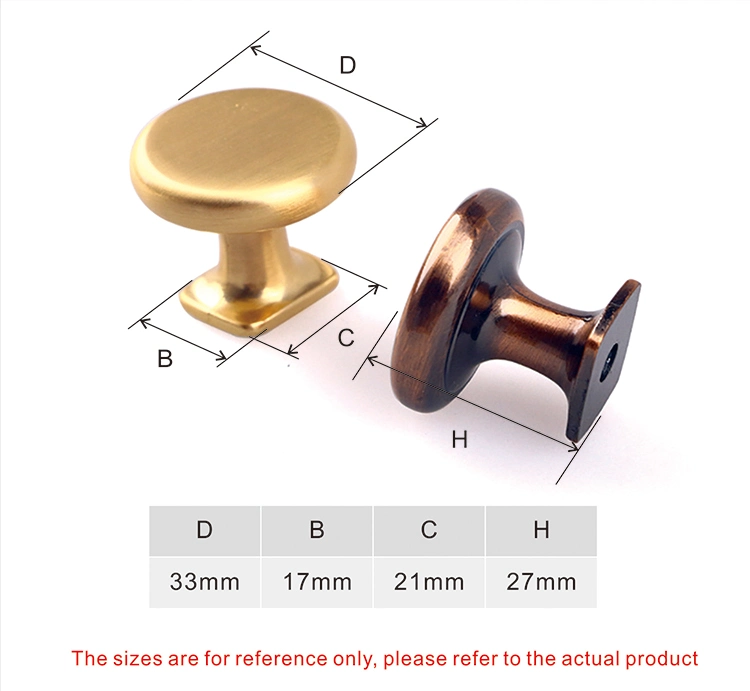 Modern Round Mushroom Drawer Black Zinc Alloy Big Brushed Bronze Round Knobs Furniture Handle Cabinet Pulls for Kitchen Door