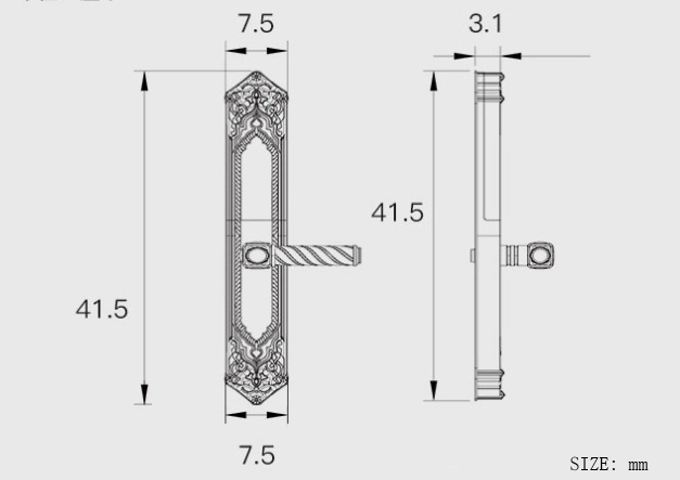 Entrance Digital Handle Smart Fingerprint Electric Door Electronic Lock