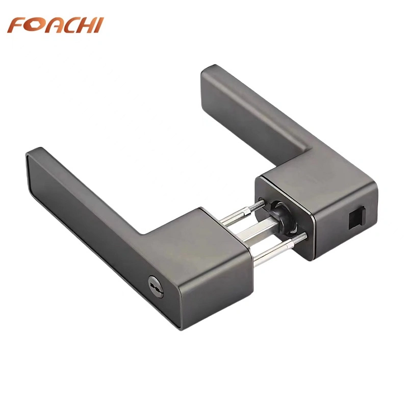 Household Universal Handle Square Minimalist Magnetic Lock for Interior Bedroom Door Silent Solid Wood Ecological Door Lock Stainless Steel