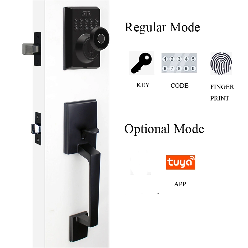 60/70mm Adjustable Latch Smart Entrance Lock