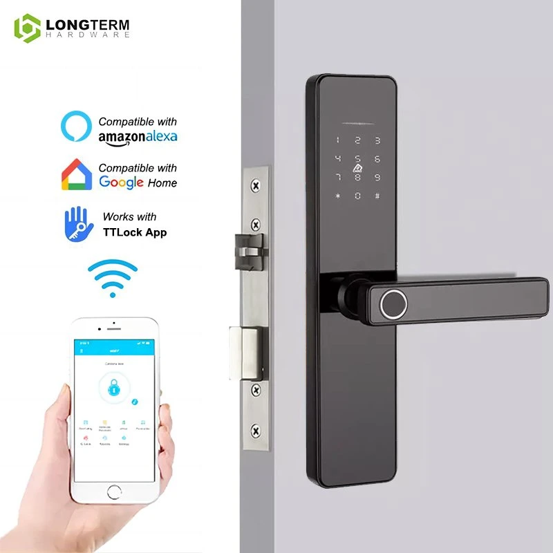 Password RFID Card Keyless Electric Digital WiFi Smart Door Lock Fingerprint Door Lock Biometric Smart Lock Outdoor