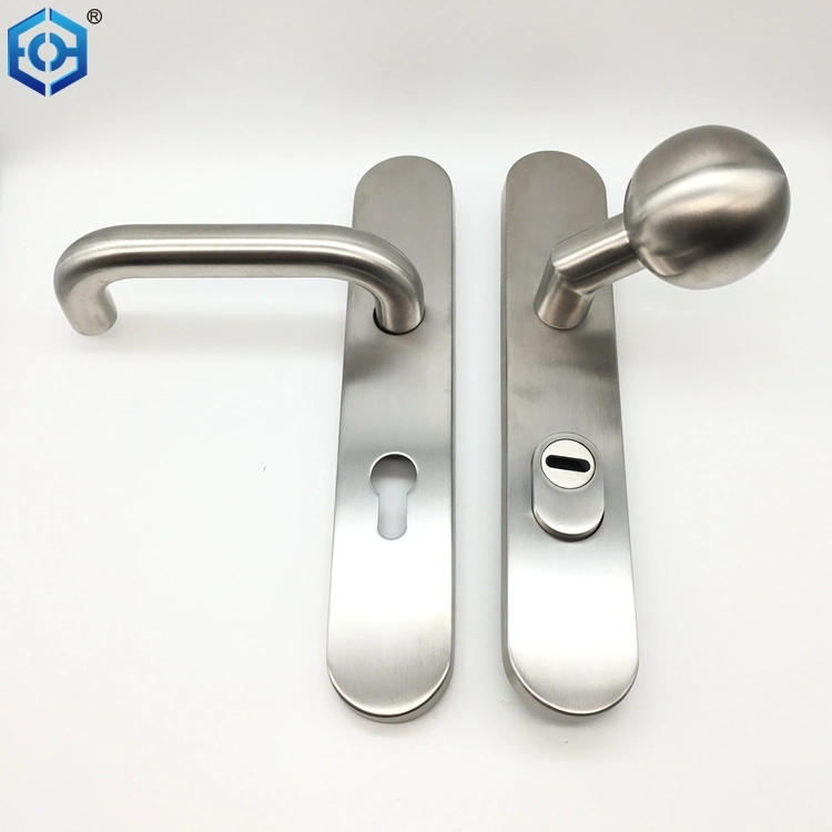 Stainless Steel Door Handle and Knob with Plate Silver