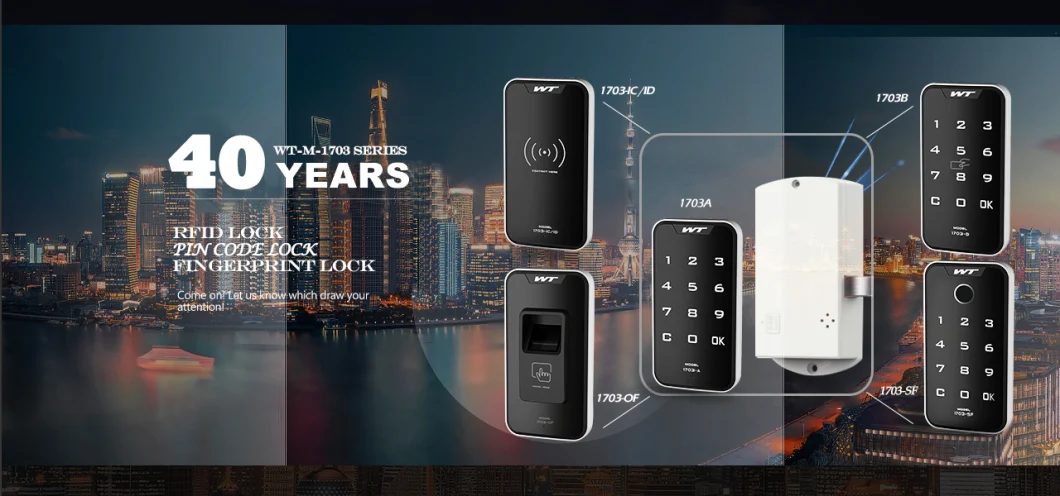 Semiconductor Fingerprint with Touch Pad Smart Digital Cabinet Lock Wt-M-1703-Sf