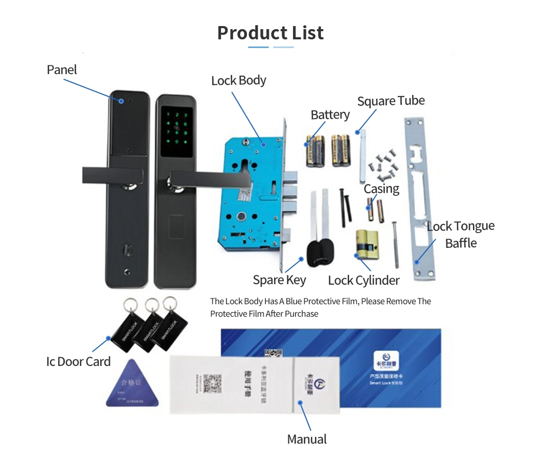 Touch Keypad Wireless Remote Control Bt Door Lock for Office Hotel Apartment Security Tt Lock APP