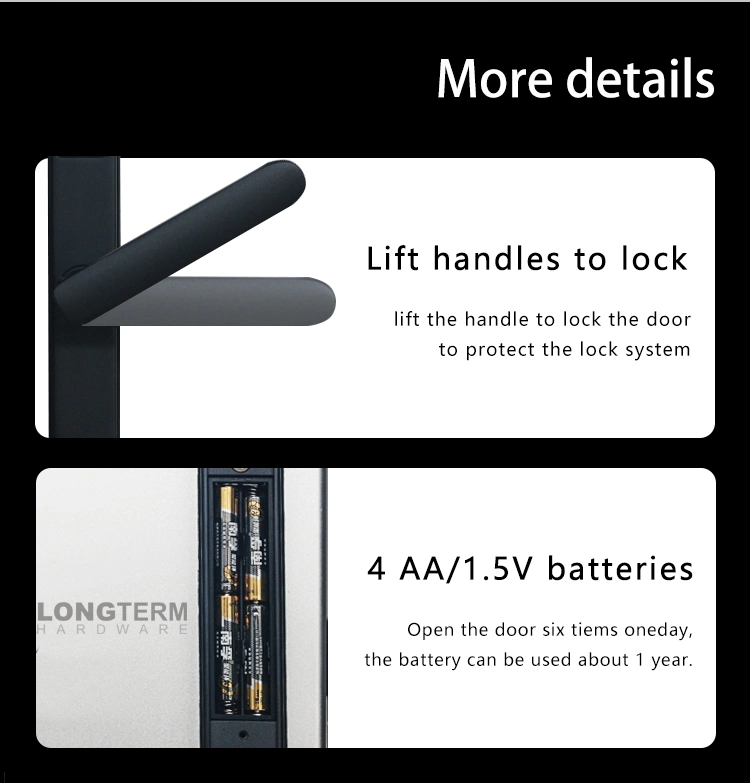 Tuya APP WiFi Mobile Lock Fingerprint Security Smart Door Lock for Front Door