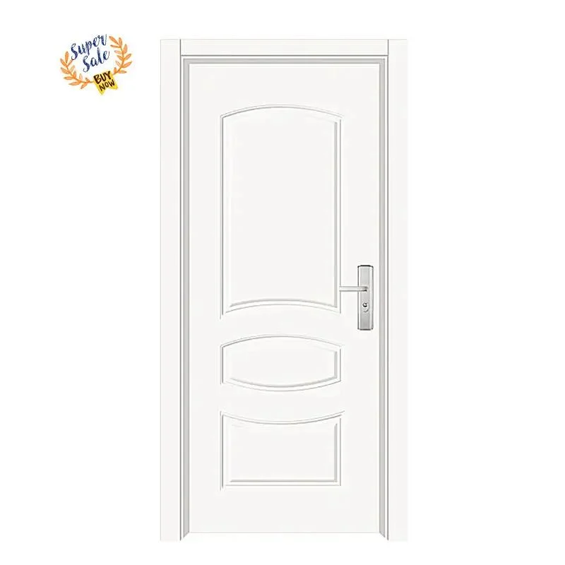 One-Stop Service Cheap Steel Wood Interior Door WPC 6 Panel Bedroom Doors with Lock