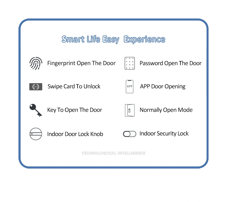 Smart Home Tuya APP Control Door Lock Intelligent Fingerprint Key Password Card Smart Door Lock