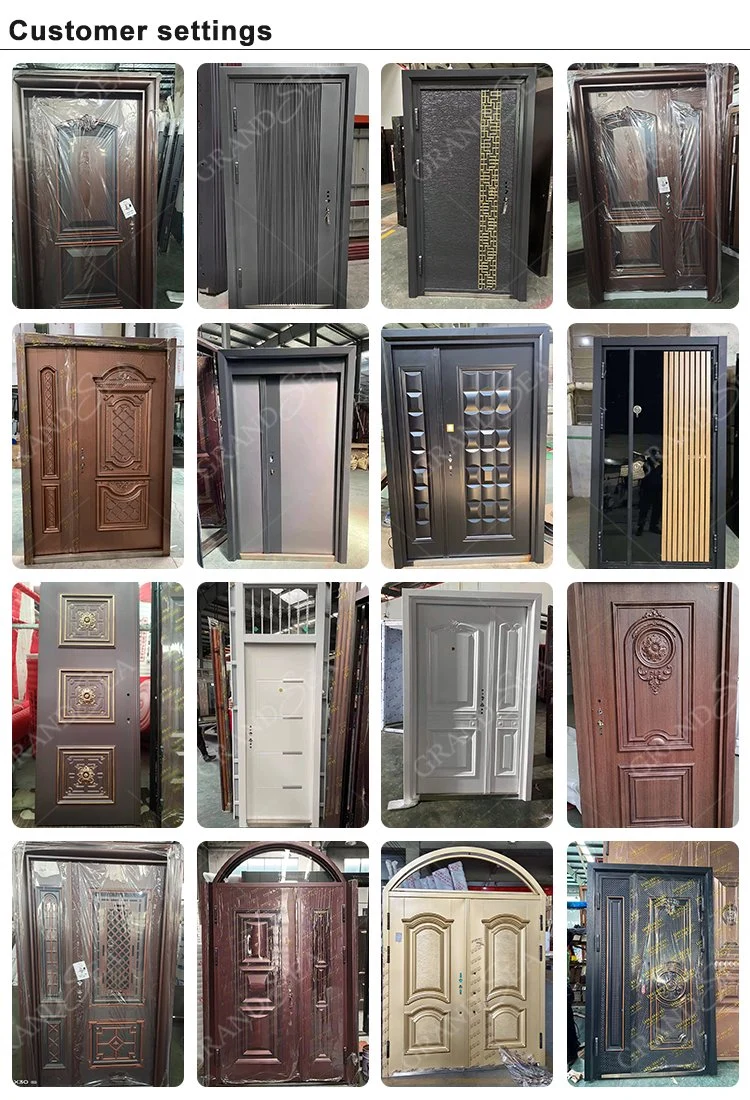 Luxurious Mortise Lock Entry Entrance Front Door Security Doors Homes Entrance Steel Doors for Home