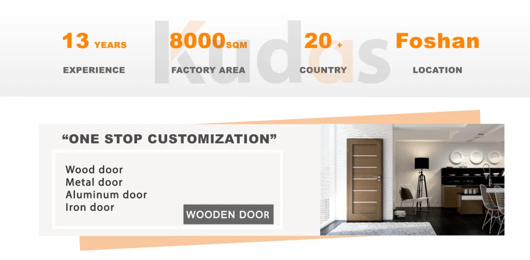 House Wooden Panel Security Entry Main Front Entrance Door with Smart Lock