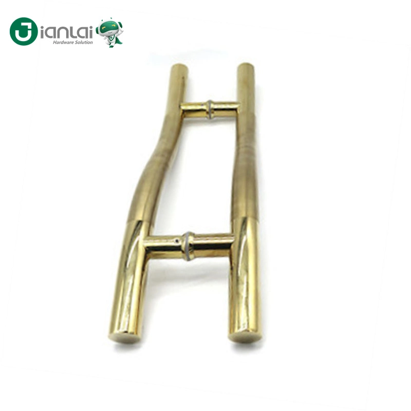 Wholesale Customized Golden Round Tube S Type Glass Door Handle