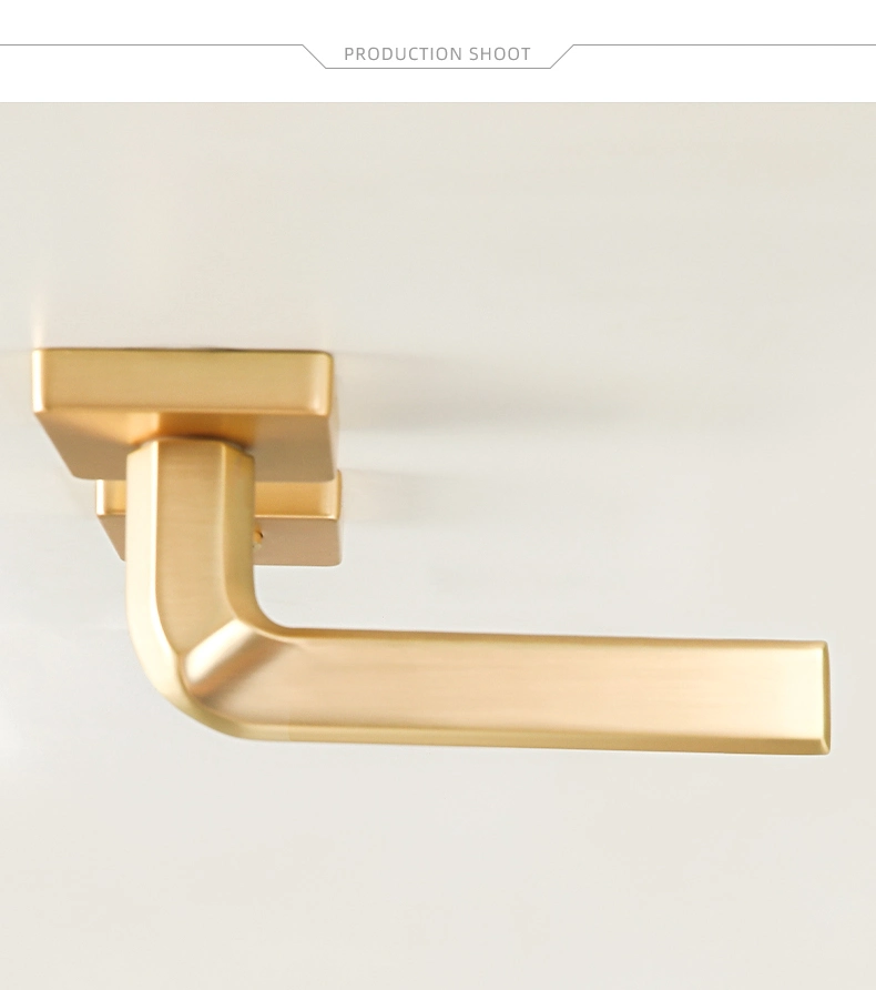 Bedroom Decoration Door Handle Hot Sale Interior Door Lock Brushed Brass Zinc Alloy Door Set