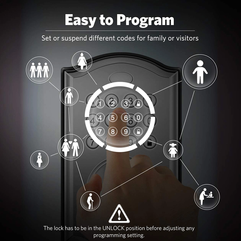 Connected Keyless Entry Electronic Keypad Deadbolt Door Lock