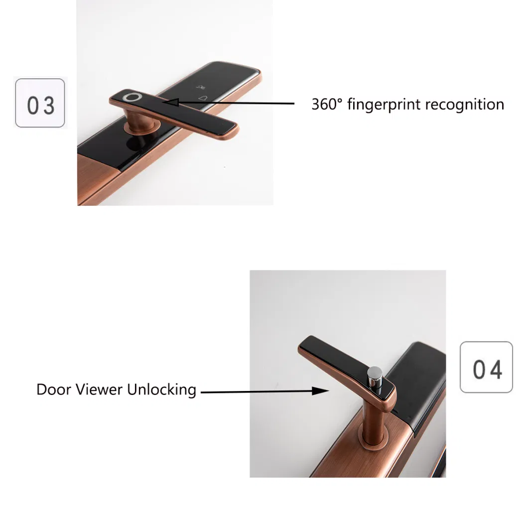 Smart Lock Fingerprint Door Lock Connect with Zigbee, Fingerprint/Password/Key/Card for Home/Hotel/Apartment