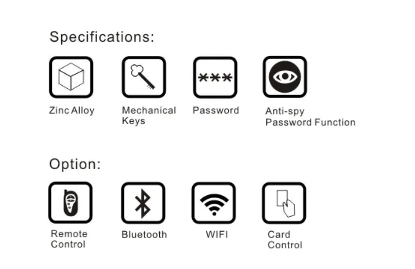 Digital Keypad Password Bluetooth WiFi Electronic Smart Handle Safe Door Lock (D324T)