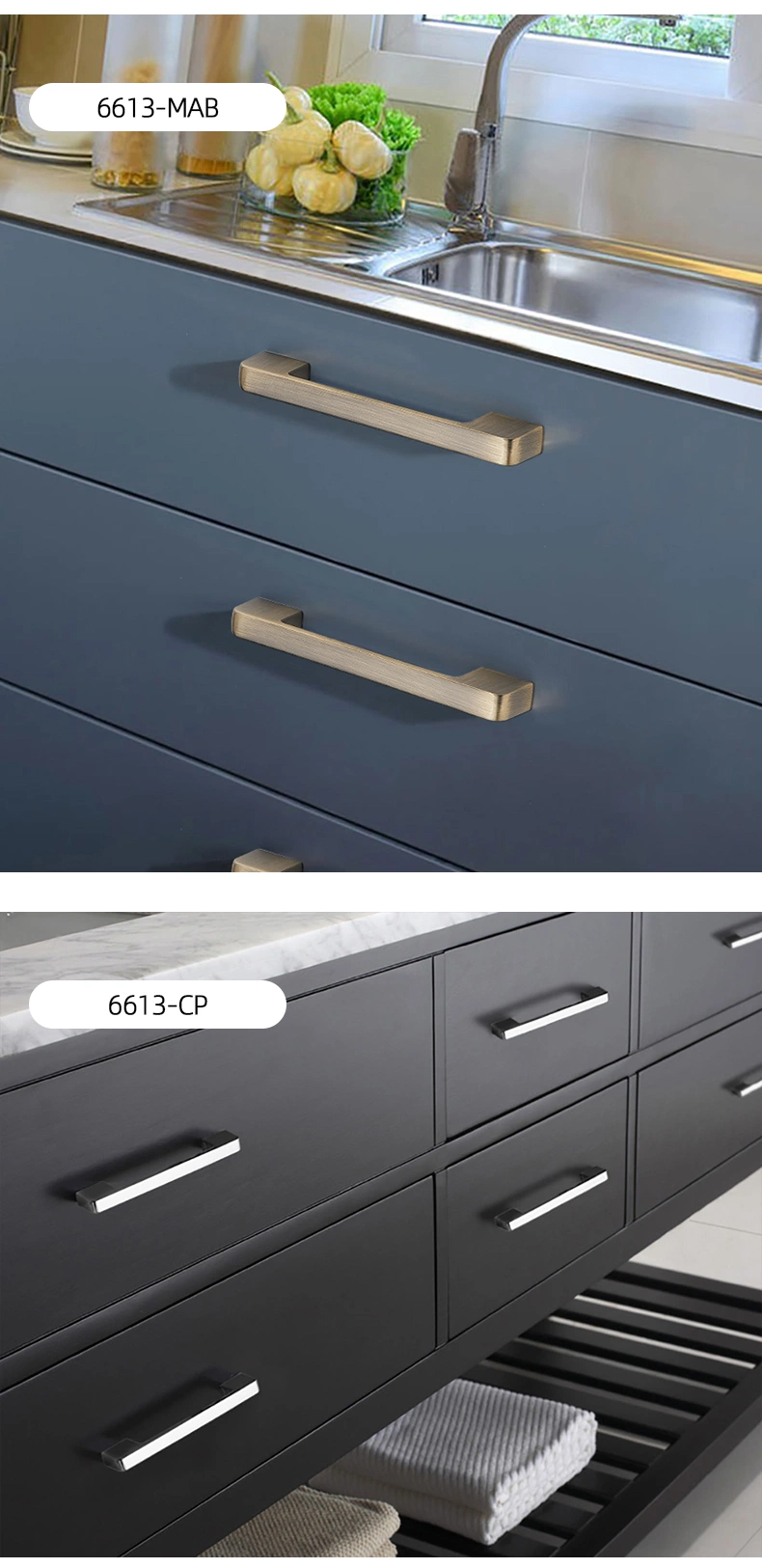 Zinc Alloy Handle Drawer Cabinet Wardrobe Door Handle