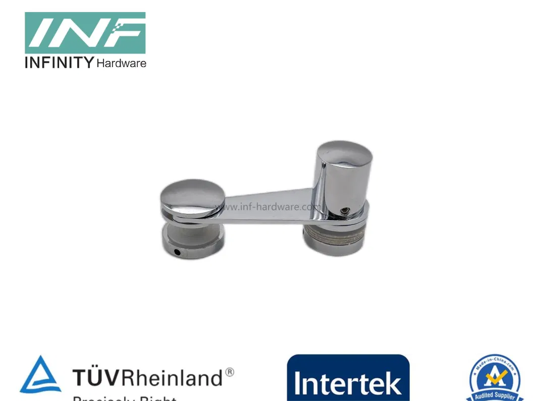 180&deg; Glass to Glass Brass/Stainless Steel Latch Lock with Knob for Shower Room and Glass Door