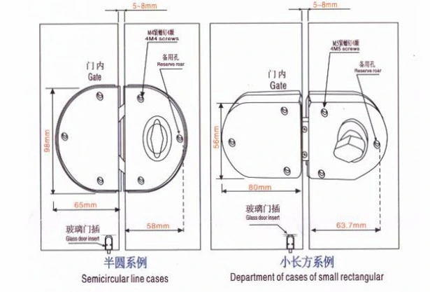 No Drilling Electronic Bluetooth Fingerprint Glass Door Smart Lock Handle