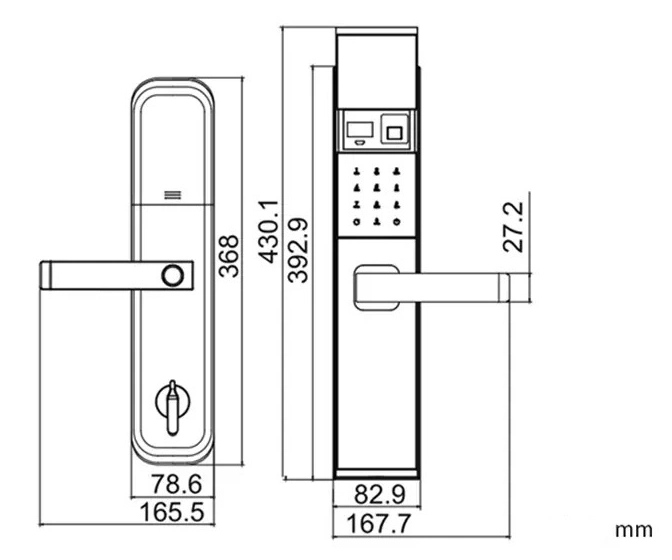 Magnetic Safe Code Fingerprint Combination Smart Door Lock Hardware Handle