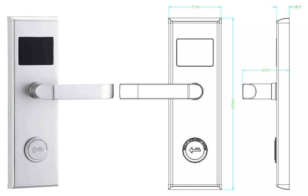 Remote Control Online Manage System Smart Master Key Hotel Digital Lever Electronic Door Lock