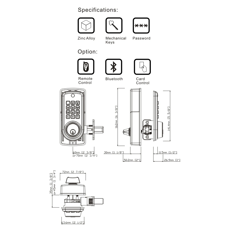 Smart Home System Safe Password Control Smart Aluminum Door Lock