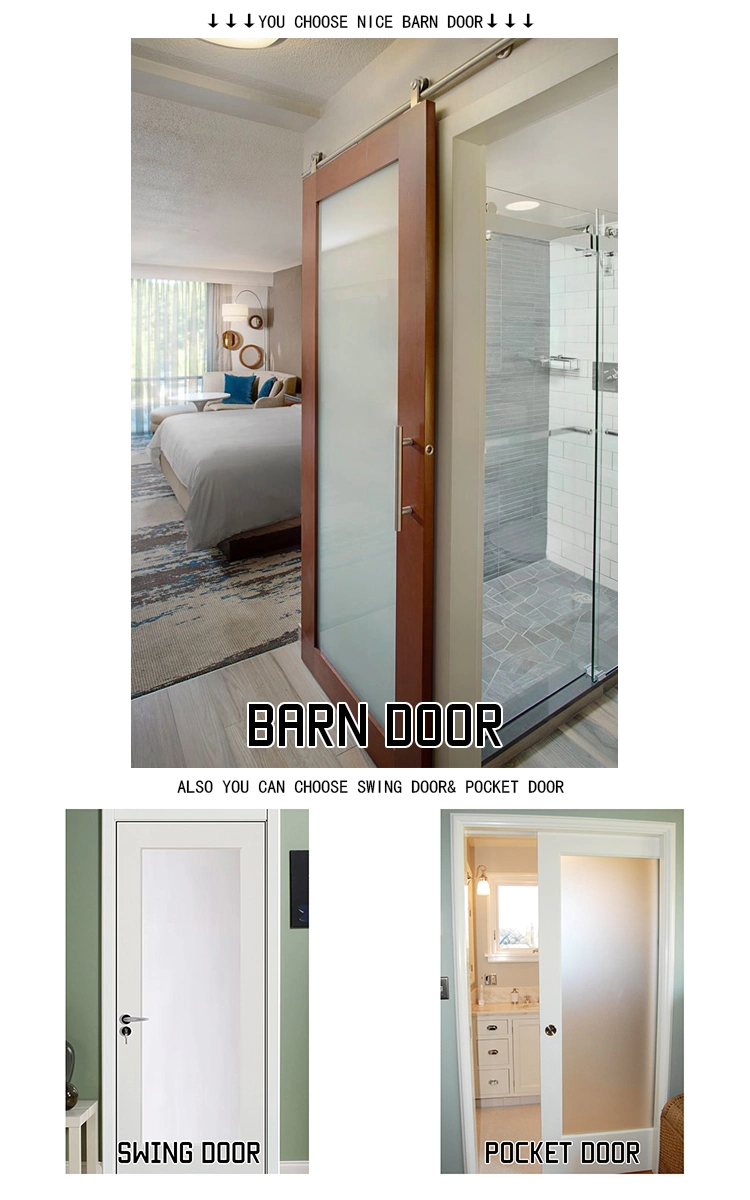 Construction Materials Modern Glazed Door Design Sound Proof Main Double Wooden Door