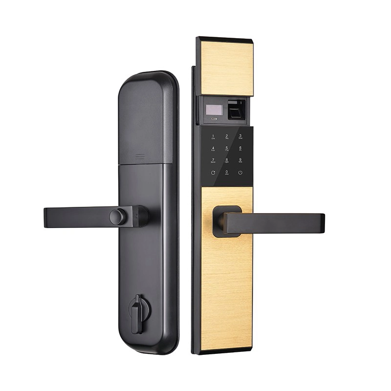 Smart Sercurity Magnetic Code Fingerprint Combination Door Lock Hardware Handle