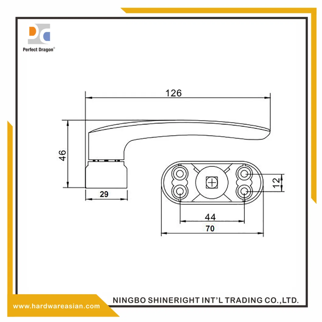 Zinc/Aluminum Alloy Door Handle for Aluminum Door