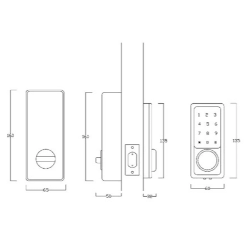 Keyless Entry Door Lock, Fingerprint Electronic Keypad Deadbolt Lock, Smart Lock for Front Entry Door