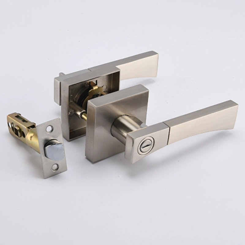 Modern Design Privacy Door Lock Lever Handle for Bathroom, Bedroom