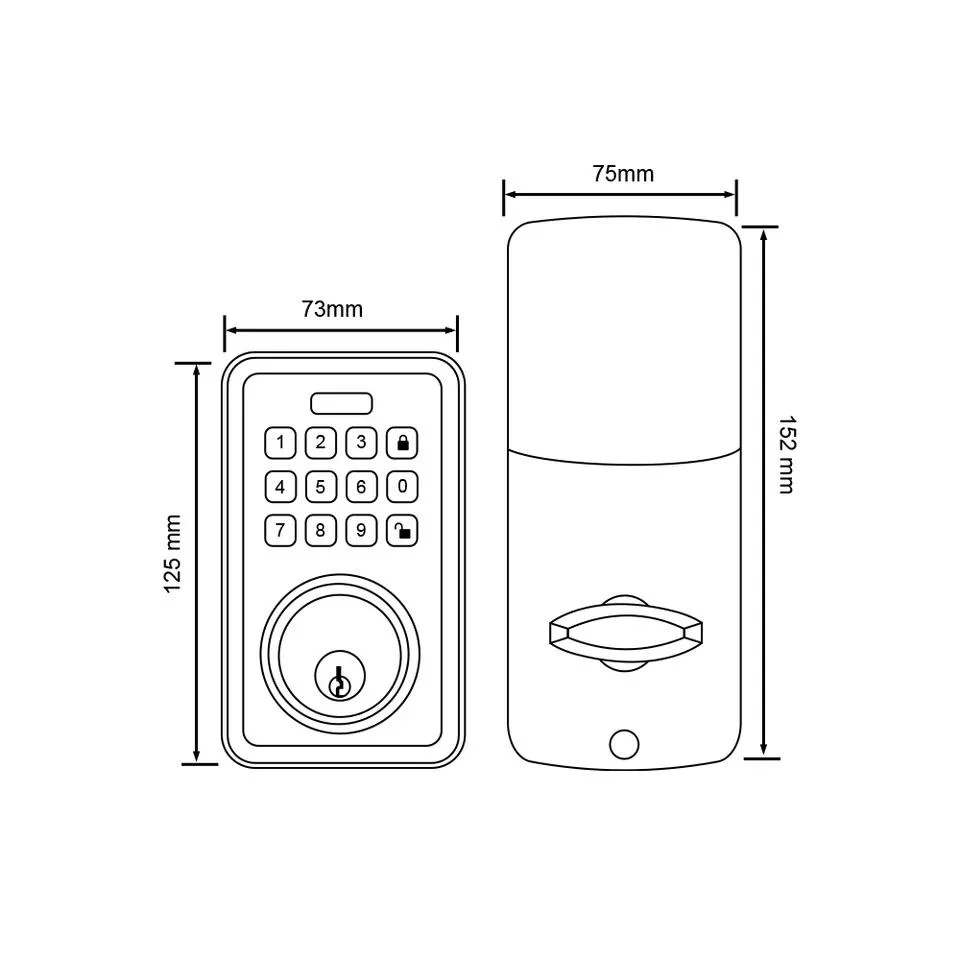 Security Keypad Digital Lock for Front Door Electronic Deadbolt Locks