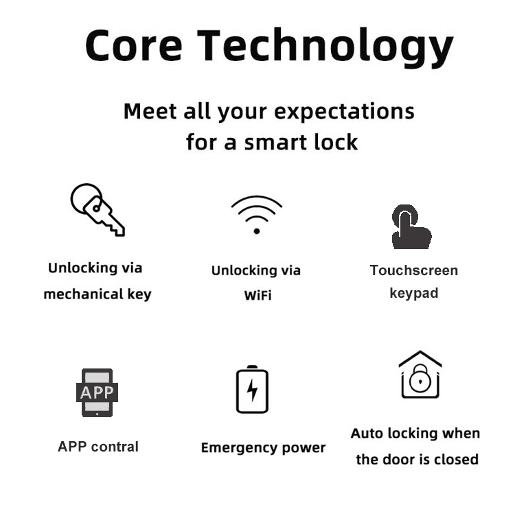 Quick Installation Electronic Locks Smart Lock Digital Deadbolt Cerraduras Inteligentes WiFi Tuya APP Dead Bolt Smart Door Lock