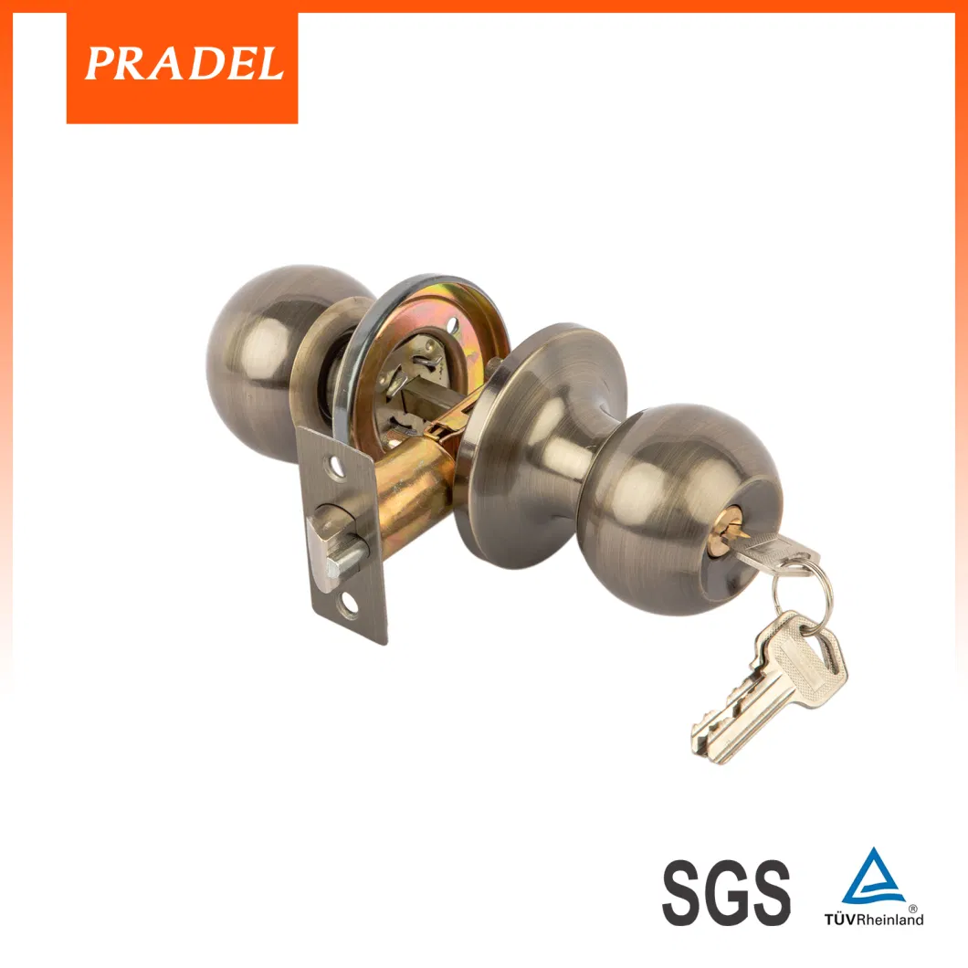 Factory Wholesales Cerradura De Pomo Chapa Ball Key Entry Tubular Cylindrical Door Knob Lock