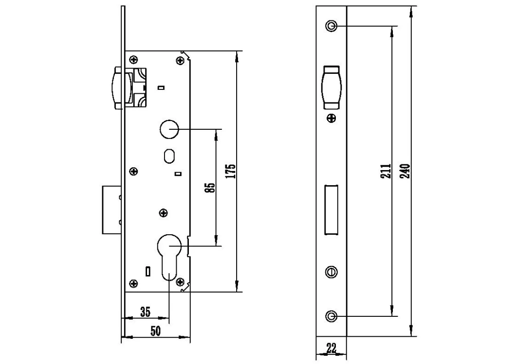 Stainless Steel Lock for Hotels, Apartments, and Offices