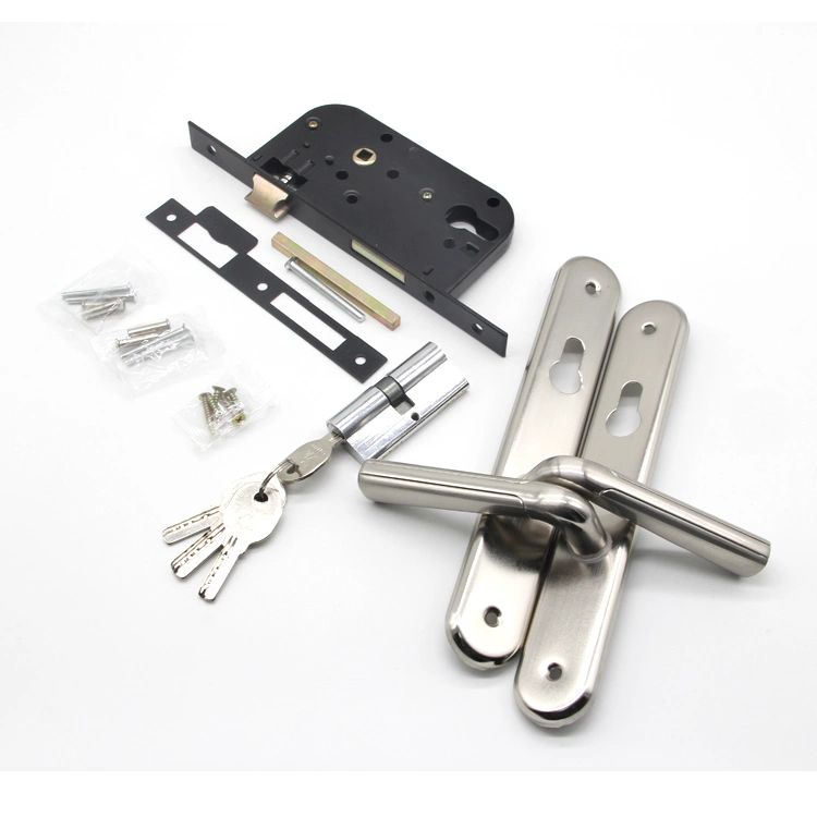 Door Locks Hardware Zinc Alloy Modern Door Handle Lock Set