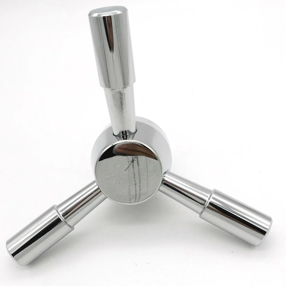 Factory Price Zinc Alloy Chrome Plate 3 Spoke Safe Handle