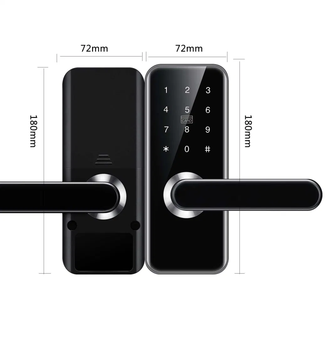 Smart Life Factory Manufacture Tuya WiFi Digital Latch Bolt Lock Fingerprint Handle Deadbolt Door Lock