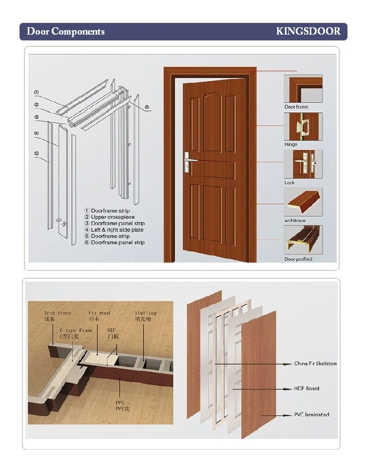 Main Front Entrance Wooden Double Doors with Glass