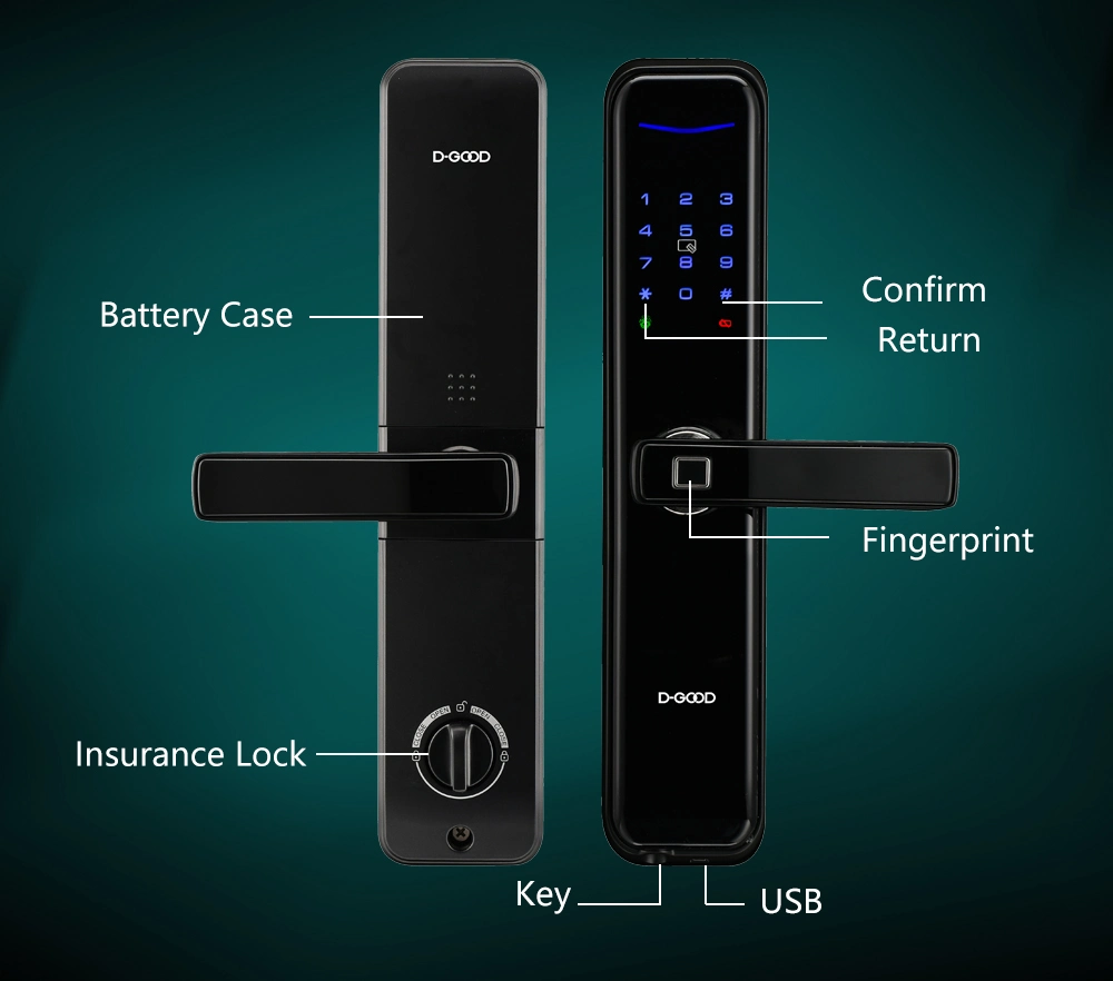 Phone APP Smart Lock Outdoor Digital Fingerprint for Smart Lock