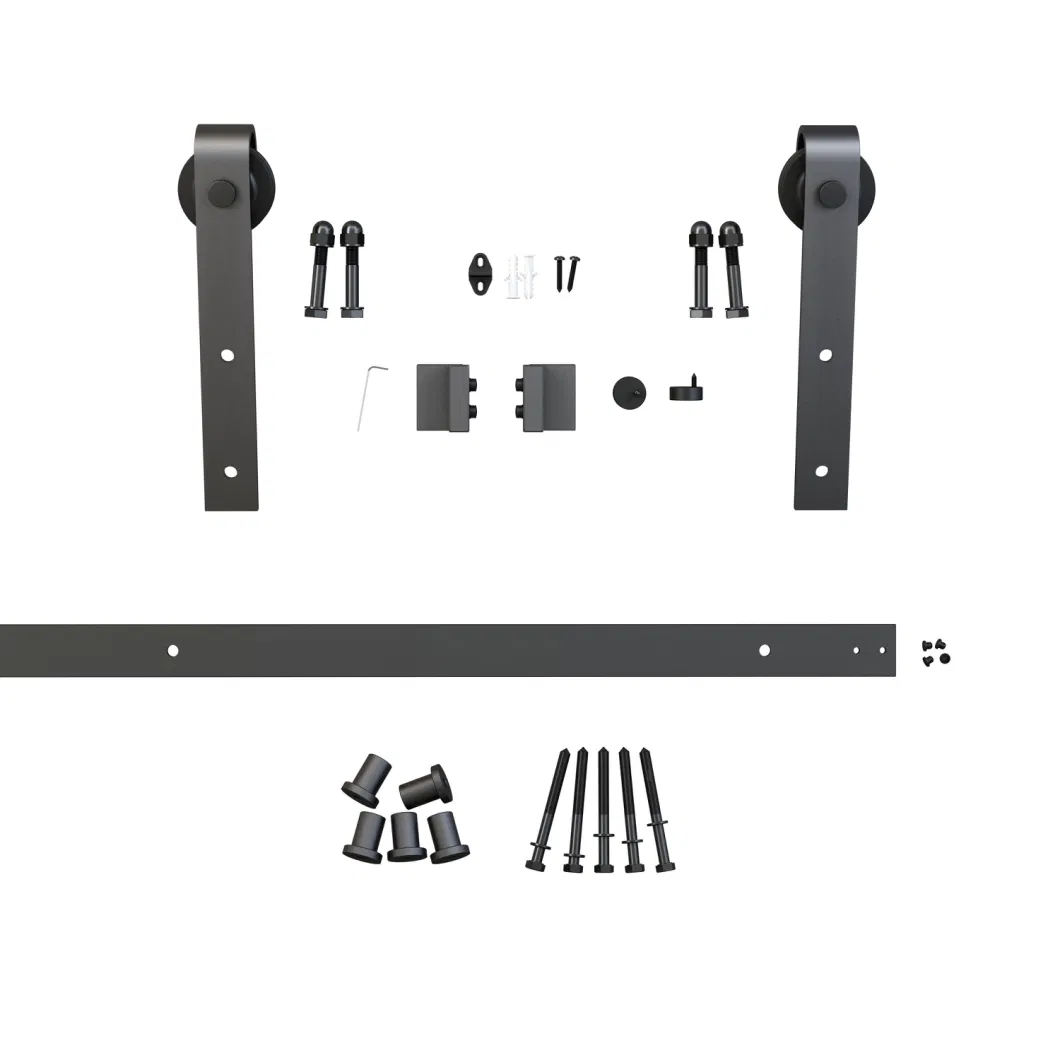 Black Classic Barn Door Hardware for Sliding Barn Doors