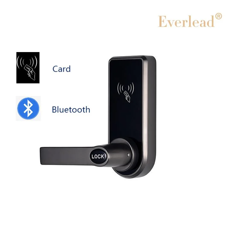 Electronic Door Lock with Key Mortise Door Handle RFID Smart Lock for Hotel