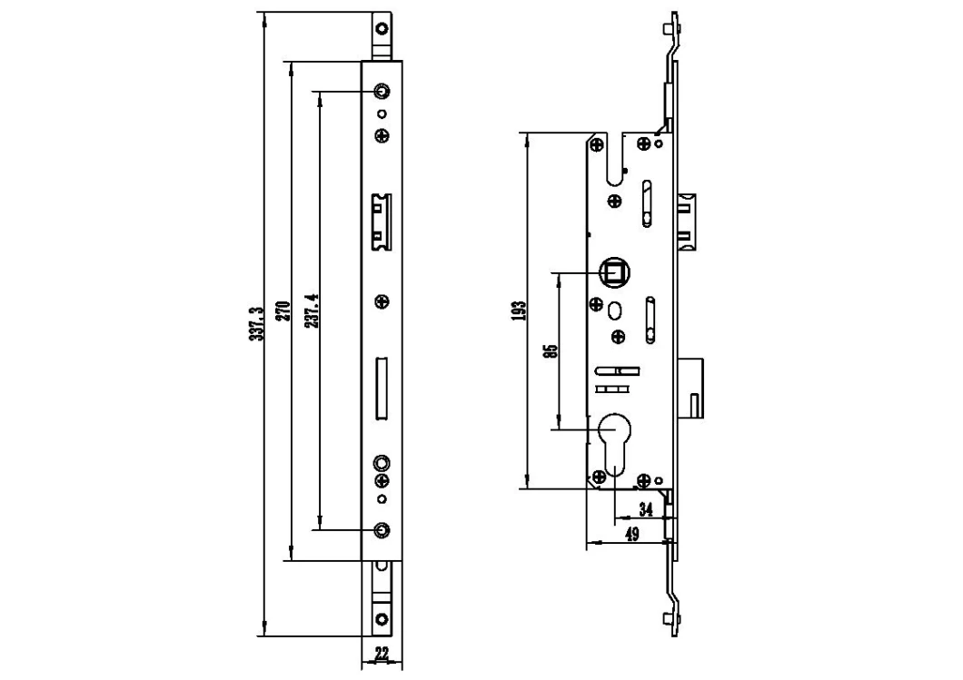 Stainless Steel Lock for Hotels, Apartments, and Offices