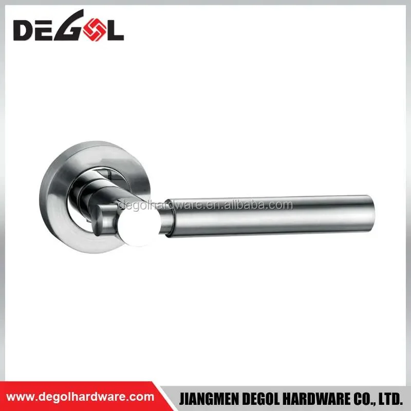 China Wholesale Chrome Stainless Steel Coloured Door Handle with Locking Latch Set