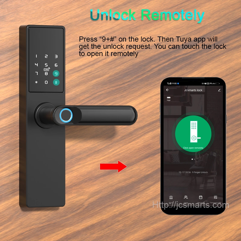 Wooden Door Electronic Fingerprint Lock Smart for Office